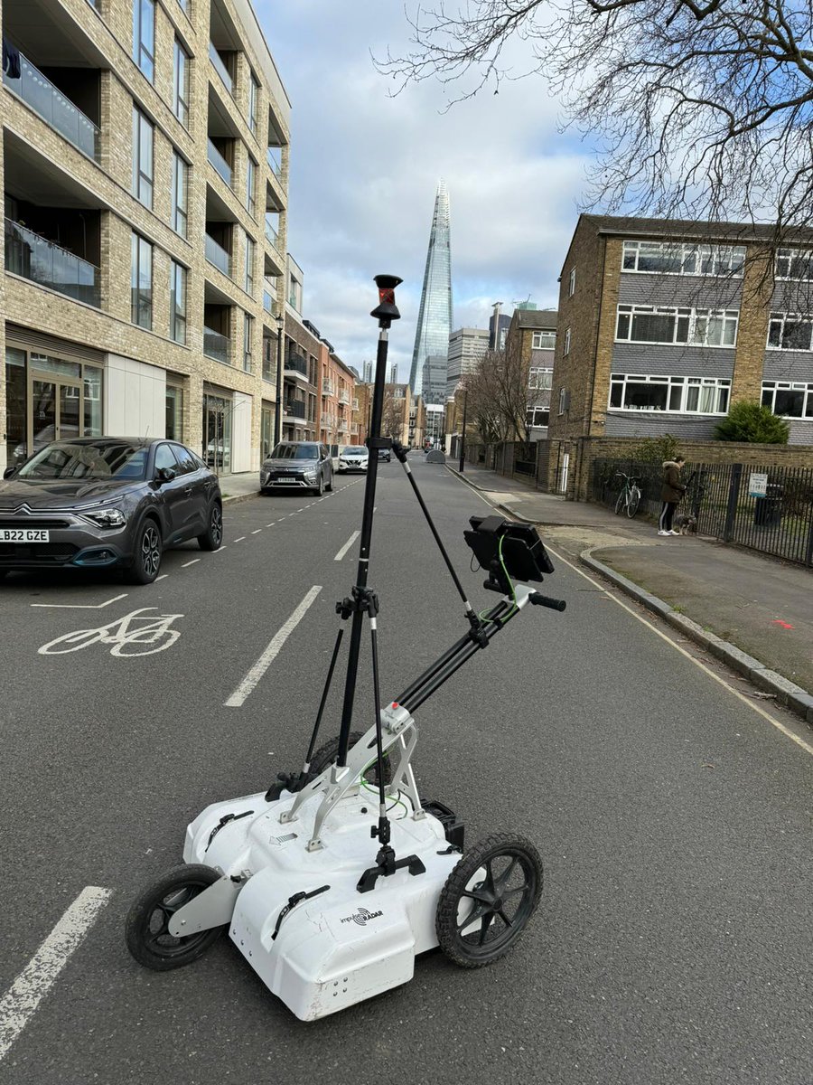 Laser_Surveys's tweet photo. PAS128 utility detection survey well underway in London today. Here are a couple of snapshots with the Shard in the background! 🪟🏢

📃 Request a quote: https://t.co/dYAcKy7imm

#utilitydetection #utilitylocation #utilitymapping #pas128 #raptorgpr #impulseradar #londonsurvey https://t.co/mQfjyQFTON