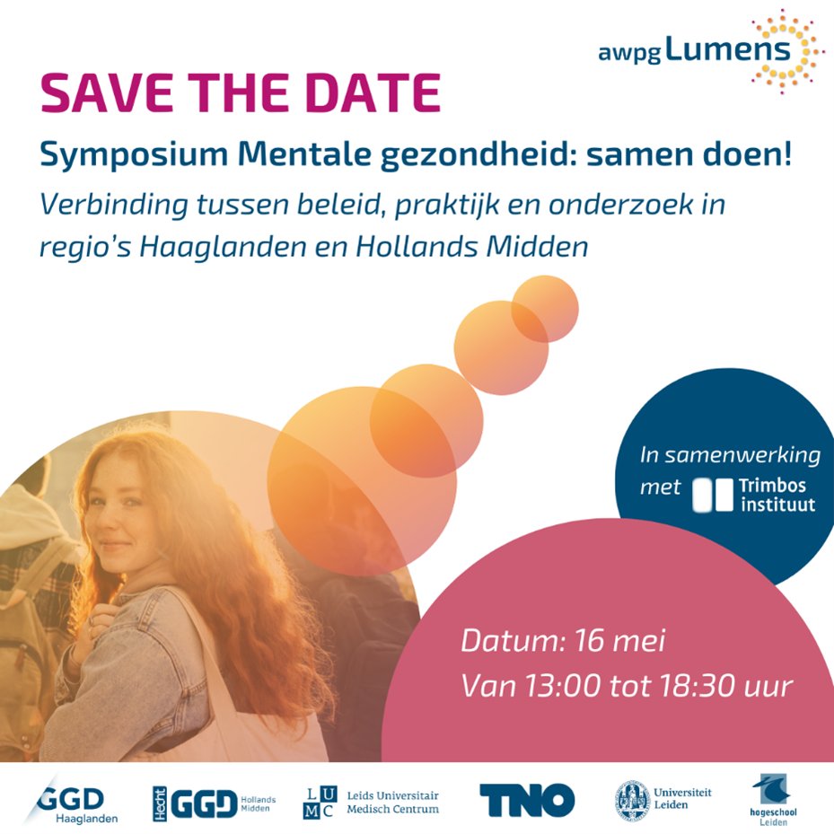 Symposium Mentale Gezondheid: samen doen!
Dit is hét regionale symposium over mentale gezondheid waar professionals en bestuurders vanuit gemeenten, zorg, welzijn en onderwijs samenkomen. Ben jij erbij? Reserveer 16 mei in je agenda.
Meer info? ➡️ap.lc/xPdSN