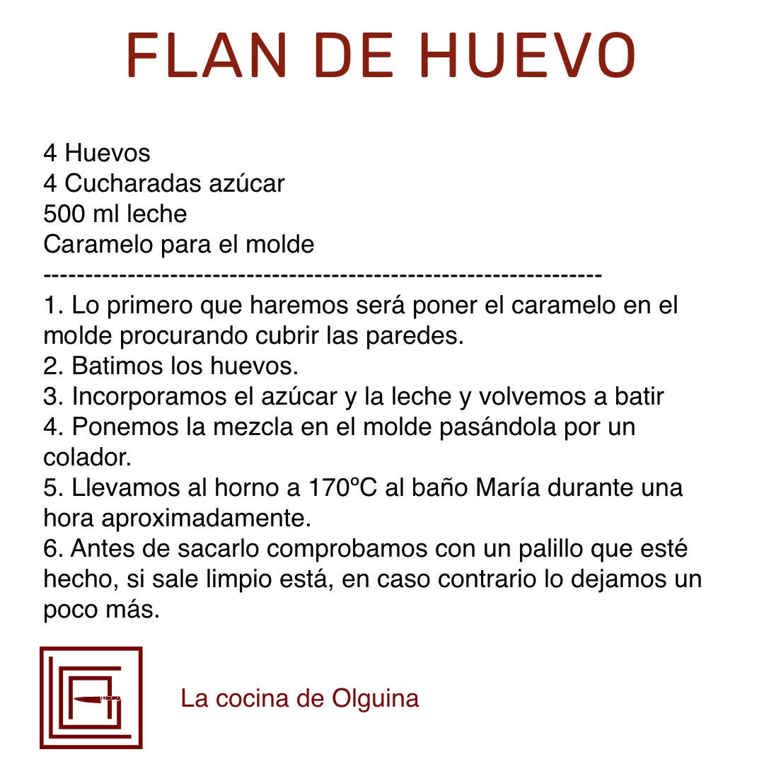 Una receta tradicional muy sencilla #FlanDeHuevo #RecetasTradicionales
