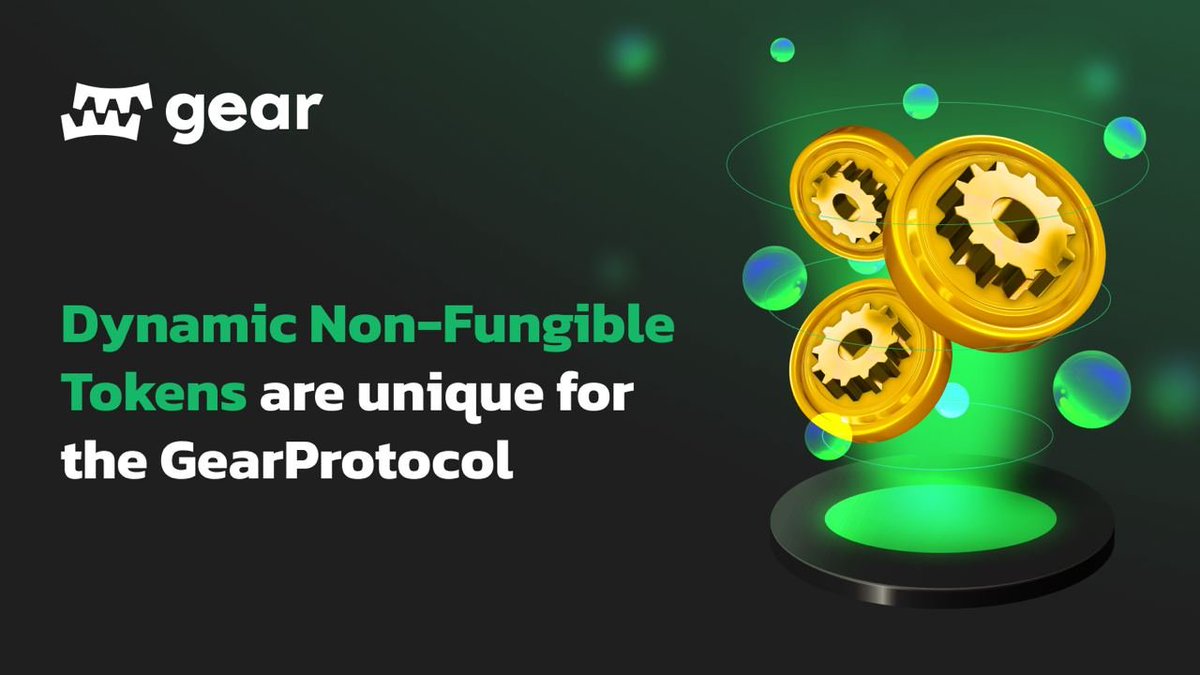 Did you know that Dynamic Non-Fungible Tokens are unique for the #GearProtocol? 🖼 Gear #NFTs can be dynamic, meaning their properties can be changed based on certain conditions. 🌊 Dynamic NFTs can be updated immediately or gradually over time!