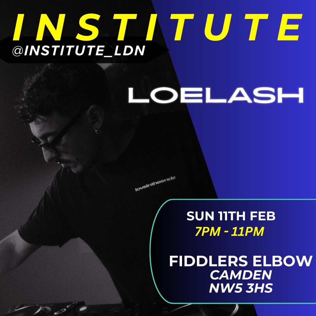 Institute_LDN's tweet photo. LOELASH will be giving us a DJ Set to remember with a taste of his various styles. The Italian DJ and Multi-Istrumentalist producer is notoriously dominant in Baile Funk as well as House, Future Beats, Hip Hop and Jazz genres. 

TICKET LINK: 
https://t.co/B8VpuZRtnl https://t.co/kqiAMTZuT7
