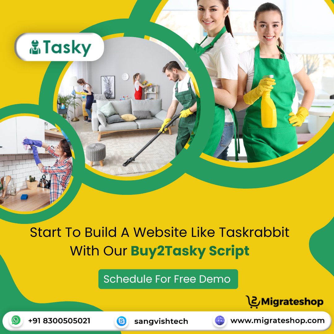 migrateshop's tweet image. 🚀 Build your own website like TaskRabbit and connect users with reliable service providers! 
💼Start your journey today with our #taskrabbitclonescript! 
Visit: migrateshop.com/taskrabbit-clo…
#OnDemand #Services #marketplace #business #migrateshop #P2P #tasky