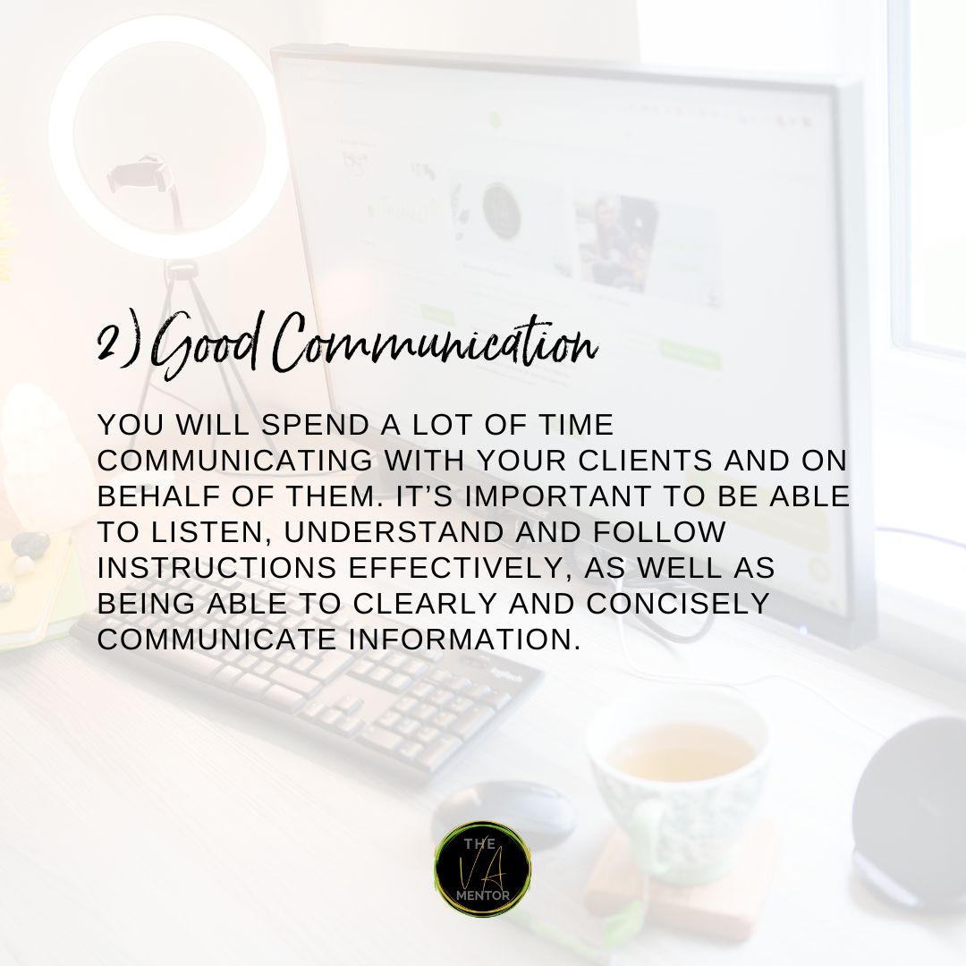 Advantage_VA's tweet photo. What does it take to become a Virtual Assistant?

It’s more than just having the practicalities in place to run a business, like a computer, WIFI connection, and insurance.

You also need the right mindset and a certain set of skills. Not sure what those are? Here’s a few ideas.. https://t.co/pqEAx3Pbhd
