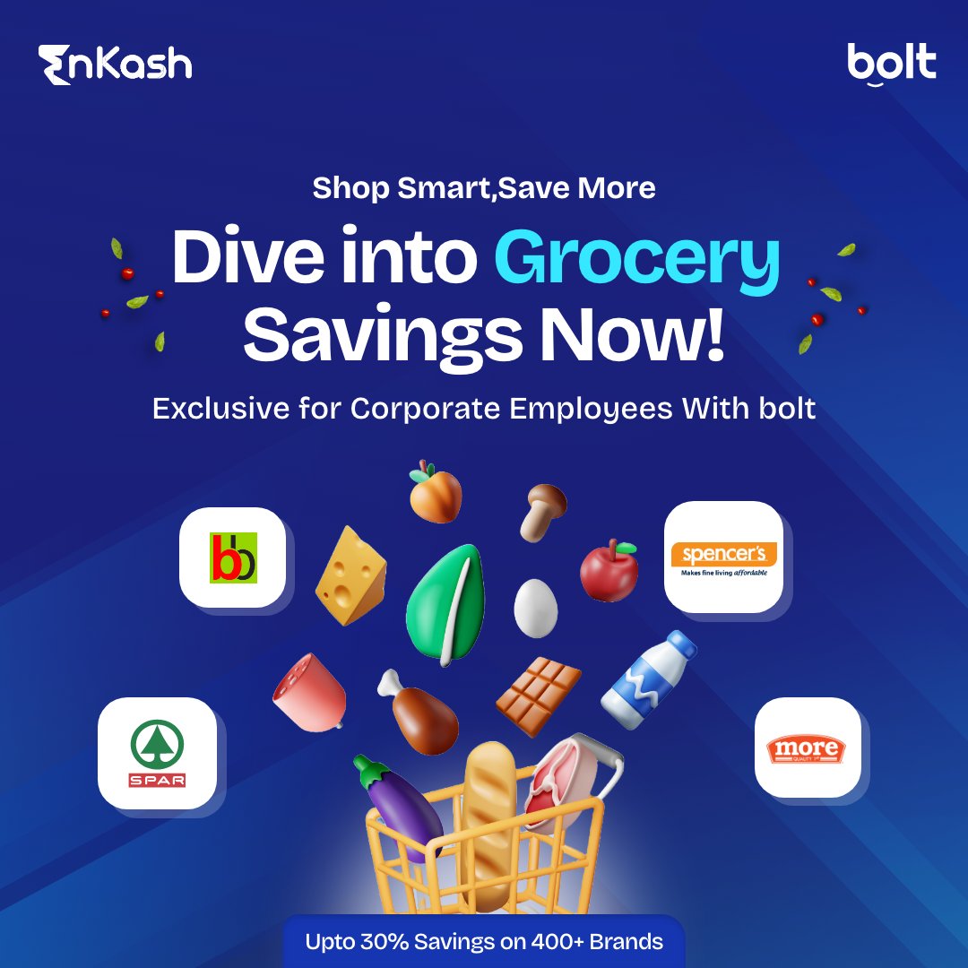 Grocery savings awaits with bolt!🛒 For corporate employees who love smart shopping and bigger savings. Dive in now!🌟💰 Buy Now - zurl.co/gvsK #bigbasket #groceryshopping #shopping #savings