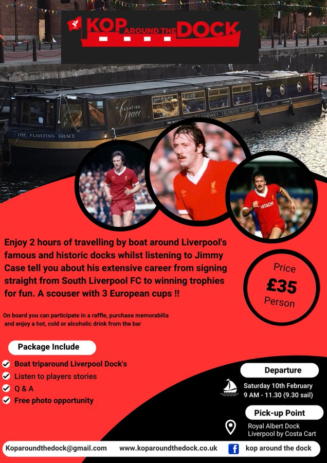KopattheDock's tweet photo. The legend that is Jimmy Case is on the boat this Saturday the 10th, defo dont want to miss this one https://t.co/3ugu6dmP3c