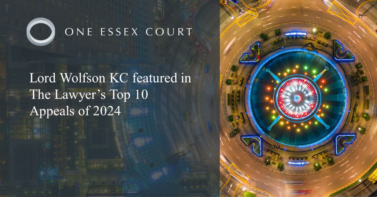 Lord Wolfson KC featured in The Lawyer’s Top 10 Appeals of 2024: Lord Wolfson KC acts for the appellants/defendants in Recovery Partners and Revoker v Irakli Rukhadze and others, which will go to the Supreme Court this year. For the full article: oeclaw.co.uk/news/view/lord…