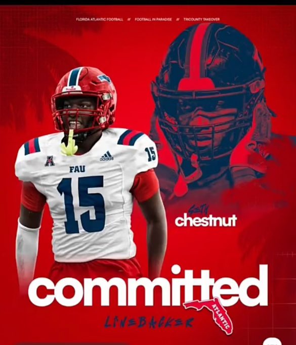 Congratulations to Junior Linebacker, Seth Chestnut, on his commitment to play football for the FAU Owls. #GoCats