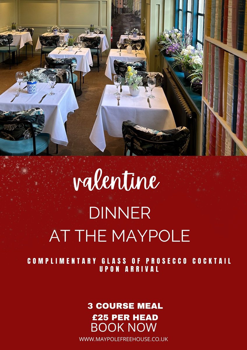 ‘Tortellini’ in love? Celebrate with a 3-course meal for 2 at the maypole! Book a table today to get a FREE glass of bubbly on arrival