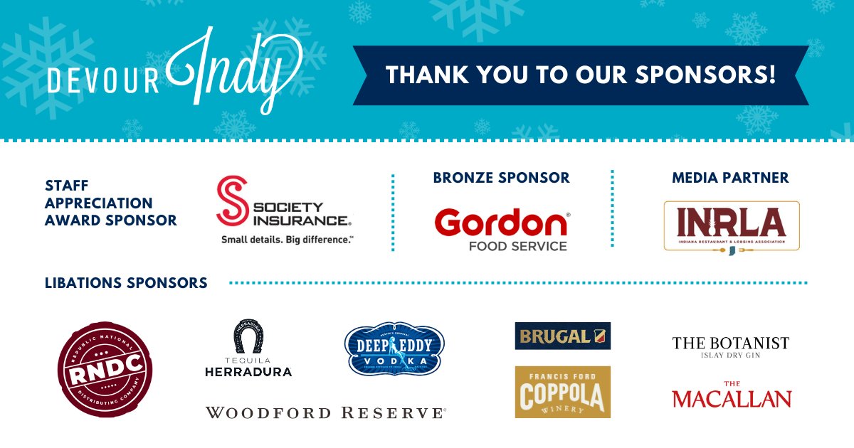 And that's a wrap on #Winterfest 2024! What an absolutely incredible two weeks of food and fun. Help us thank our amazing sponsors!

#DevourIndy #DevourIndySponsors