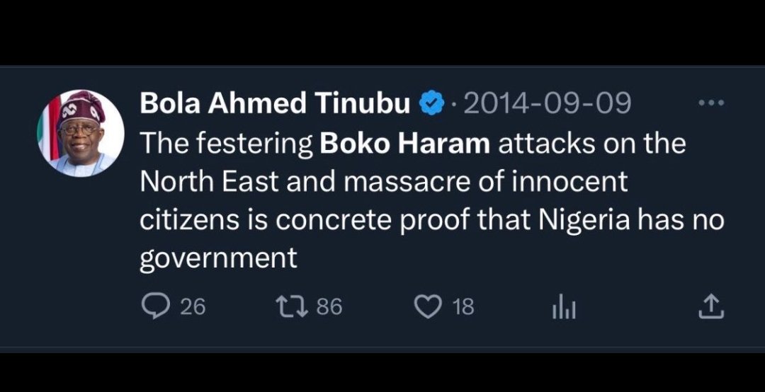 Na Tinubu first talk am.