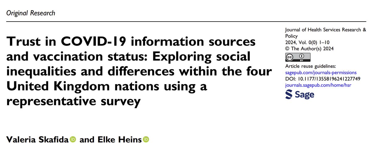 ValeriaSkafida's tweet photo. Our paper on #COVID information sources and #vaccinscovid is out! 
- w Elke Heins @socpolEdinburgh  

Interesting findings around trust in devolved governments; in the NHS; and in social media.

Full paper here: https://t.co/LLzRBuu9BT https://t.co/x5h0nuB4Rj