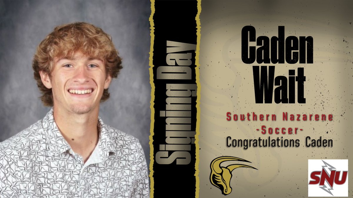 Caden Wait will be signing today at 3 pm in the MSHS Athletic Commons with Southern Nazarene University
