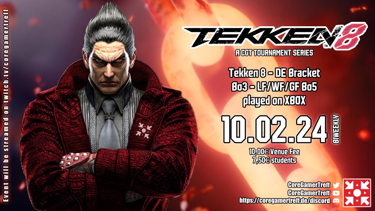 Our next #Tekken8 Offline Tournament will be this saturday. Make sure to join the fun!

discord.gg/CAbtjFwX?event…