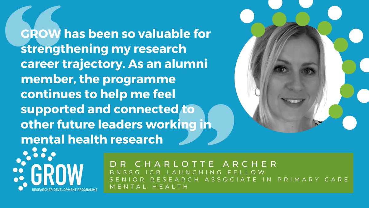 Calling primary care researchers ! The 2024 GROW programme is open for applications - if you focus on #mentalhealth or #addiction and a #ECR postdoc, consider applying and developing your network. @ArcherCS_ @sapcacuk @crpractitioners @PhysiosinMH mentalhealthresearch.org.uk/grow/