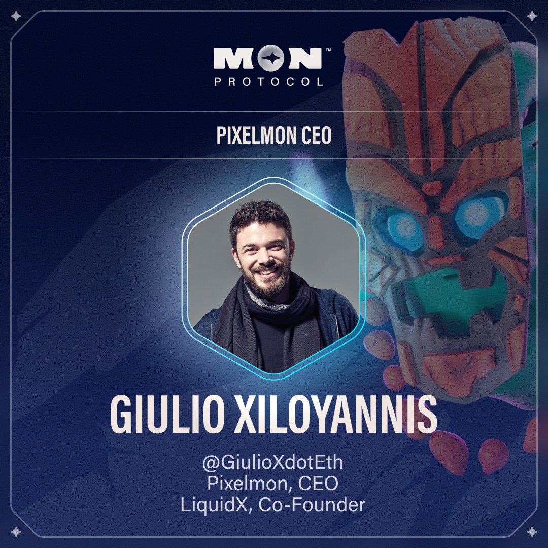 NEW SPECIAL MISSION ON $MON MISSION PLATFORM - 48 HOURS
app.monprotocol.ai/questing
-----------------------
Introducing Pixelmon CEO: Giulio Xiloyannis @GiulioXdotEth 

Giulio Xiloyannis is the CEO of @Pixelmon and Co-Founder of @LiquidXStudio, a high conviction and high touch