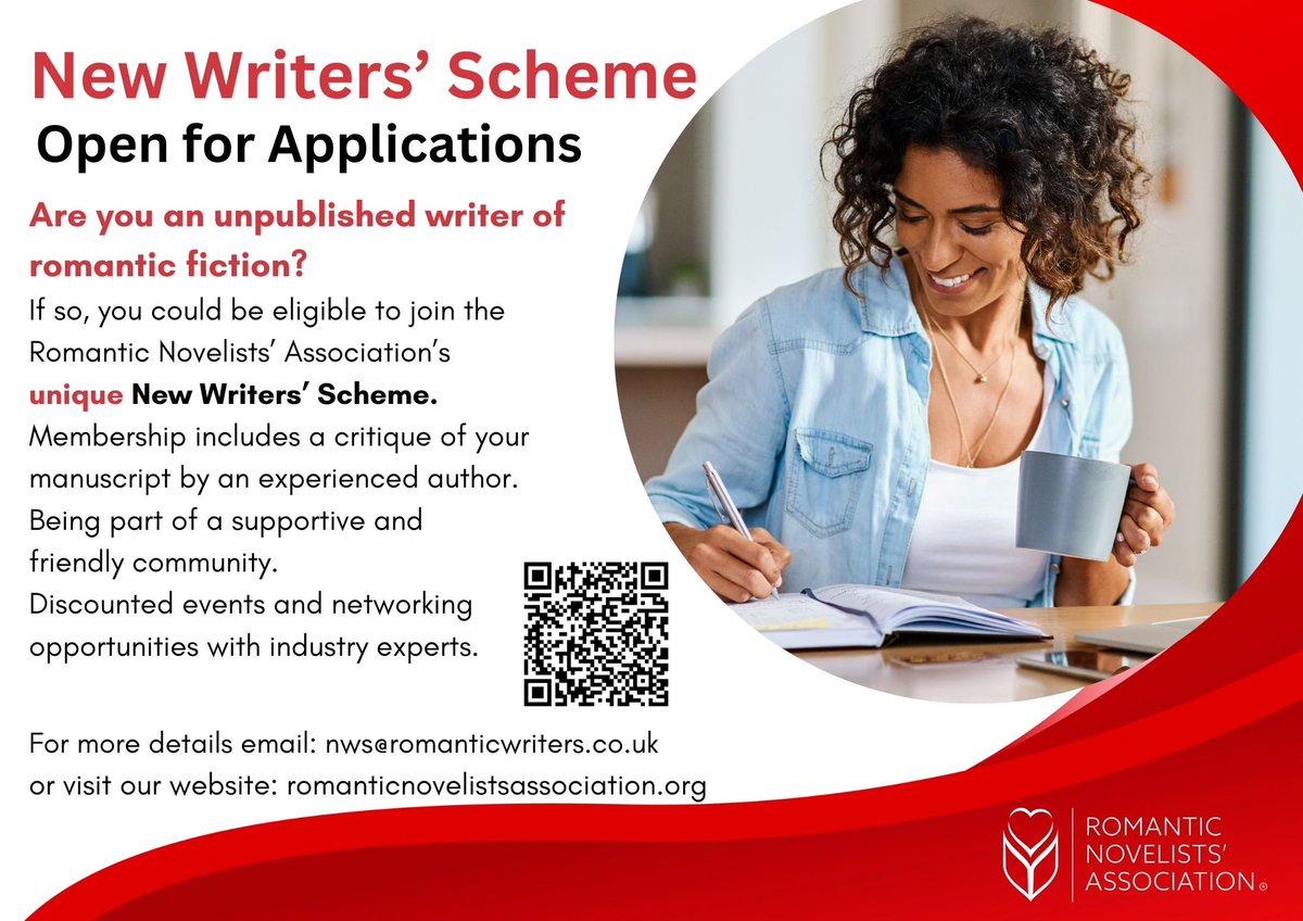 The Romantic Novelists’ Association are delighted to announce that our unique New Writers’ Scheme is now open for applications from unpublished writers of Romantic Fiction. #WritingCommunity #RomanceWriters #ManuscriptCritique romanticnovelistsassociation.org/join/new-write…