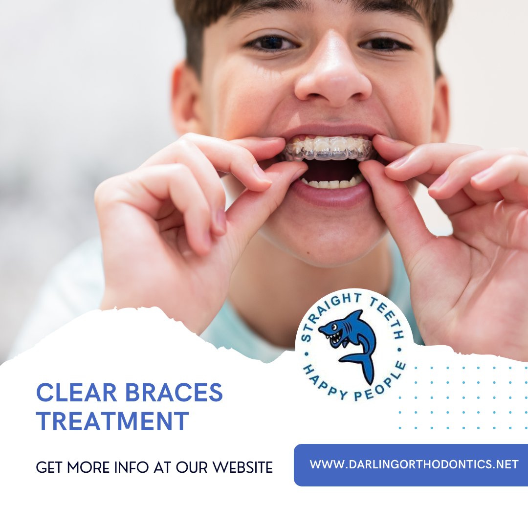 DarlingOrtho's tweet photo. From crooked teeth to bite irregularities, clear braces offer effective solutions tailored to your needs. Trust our expert orthodontic team, trust Darling Orthodontics! ➡️ https://t.co/2WohN7SCVj

#darlingorthodontics #fl #orthodontist #dentists #smile #clearbraces https://t.co/P5HSUA4Hca