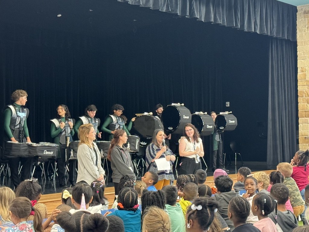 NicholsMock's tweet photo. Thank you so much @IowaColonyBand drumline &amp; Mr. Burkham for spending time at Nichols Mock today to recognize our Para, Rookie and Teacher of the Year at our One School, One Book assembly today. Our kinder students loved the chance to try out the drums! https://t.co/o93FtumSYf