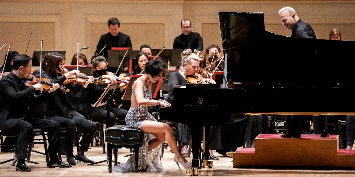 Steinway &amp; Sons celebrates Steinway Artist Yuja Wang's first Grammy win, Best Classical Instrumental Solo. ✨🎹