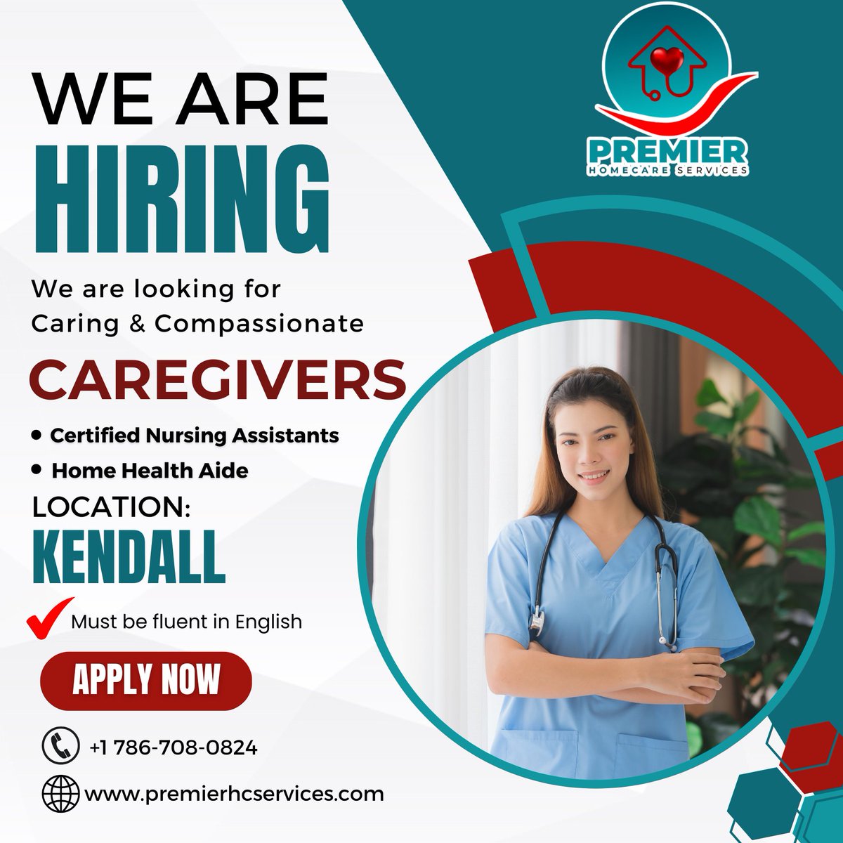 Join our team! 🌟 We're seeking caring and compassionate Caregivers (CNA and HHA) for our Kendall location. Apply today and make a difference! 📷 #premierhcservices #premierhomecareservices #homecare #homecarejobs #CNA #CNAjobs #HHA #HHAjobs