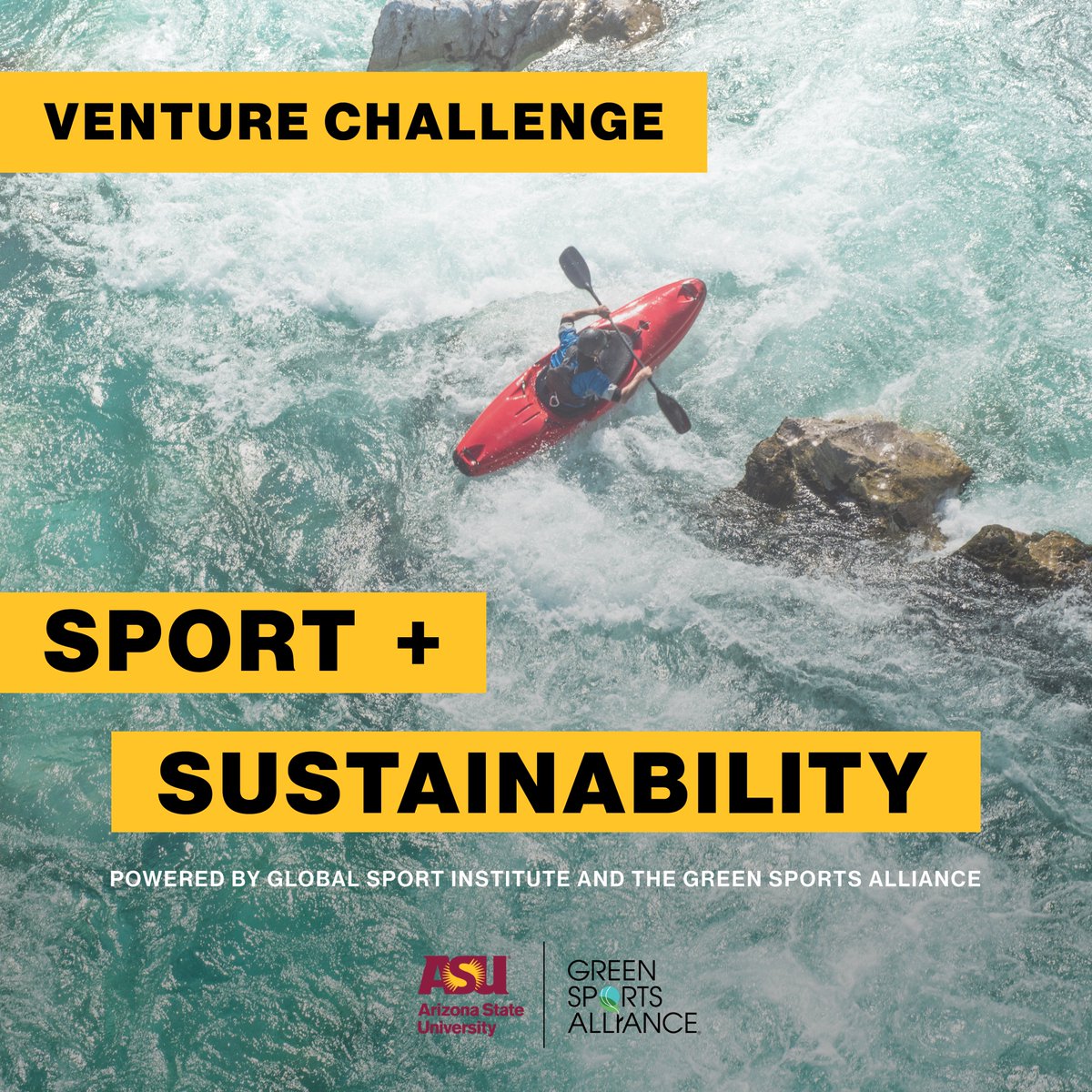 GlobalSportASU's tweet photo. Join us at the game-changing Sport + Sustainability Venture Challenge by GSI and @sportsalliance! Calling startups in waste, water, or energy solutions worldwide! 🌎📅 Apply now for a chance to win mentorship, a paid trip to the GSA Summit, and more!  https://t.co/TwQ2OlvjPR https://t.co/GNcV9JWT9E