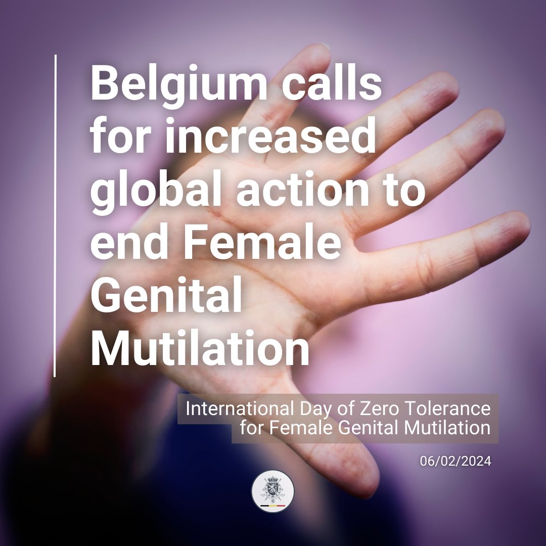 ✖️En el Día Internacional de la Tolerancia Cero a la Mutilación Genital Femenina, pedimos un aumento de la acción global a #EndFGM. 🇧🇪 Bélgica apoya a organismos de las Naciones Unidas como @UNFPA y @UNICEF en sus esfuerzos coordinados y sistemáticos para erradicar esta práctica