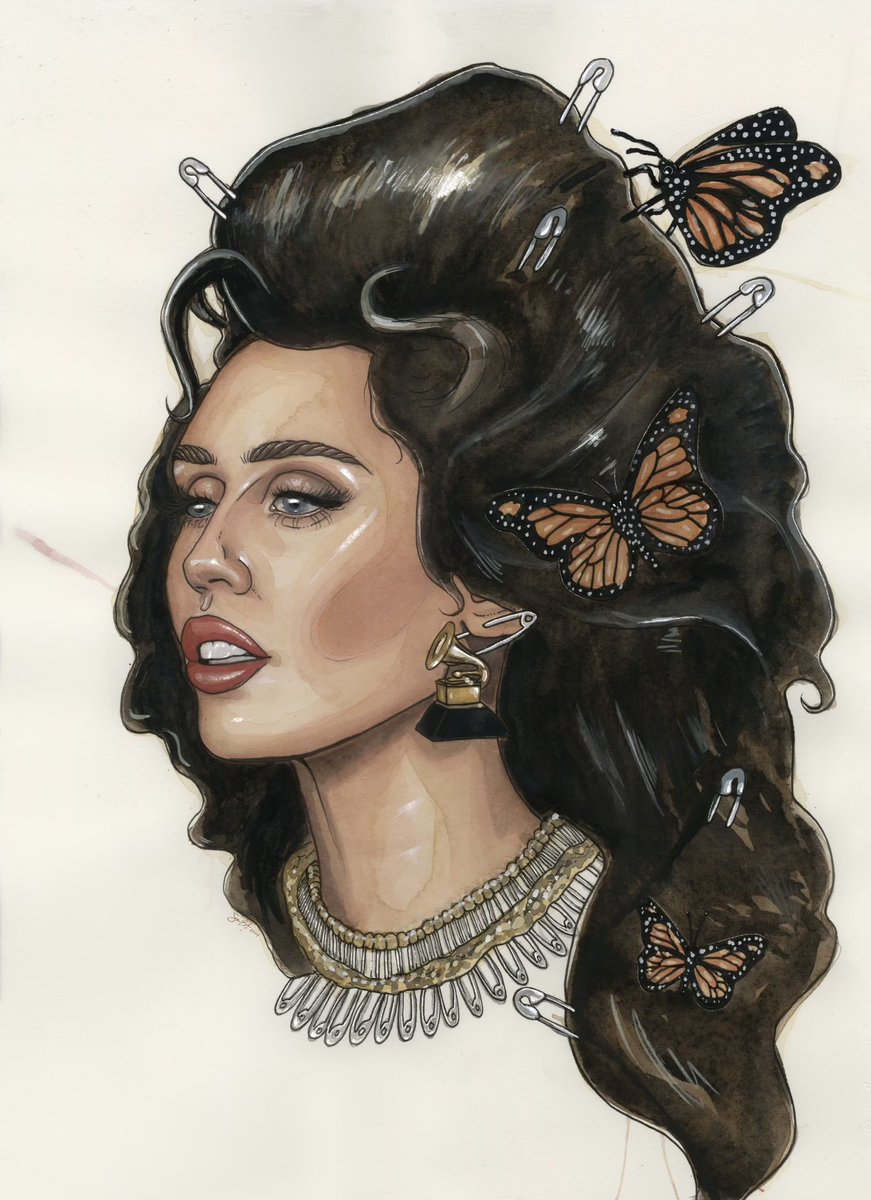 seancellmore's tweet photo. Miley’s butterfly moment #GRAMMYs https://t.co/lZylcNi66q
