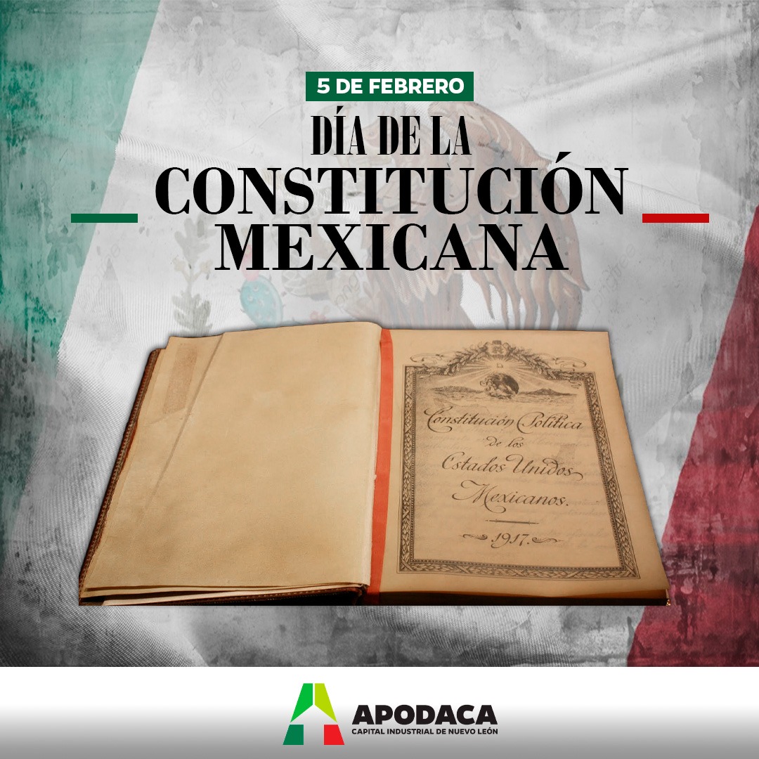 📖Hoy se conmemora la Constitución Mexicana! 🇲🇽 

Recordemos el valor de nuestras leyes y la importancia de vivir en un país con derechos y libertades. ¡Viva México! 🤝🏼

#Apodaca #DíaDeLaConstitución #OrgulloMexicano