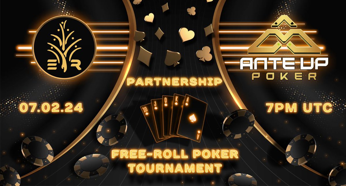 🚀 Exciting News for Our Crypto Community! 🚀

🎉 We're thrilled to announce an exclusive partnership with AnteUp Poker! To celebrate, we're inviting YOU to an exclusive Poker FREE-ROLL Tournament! 🎉

More information here: t.me/ElrosCrypto/749