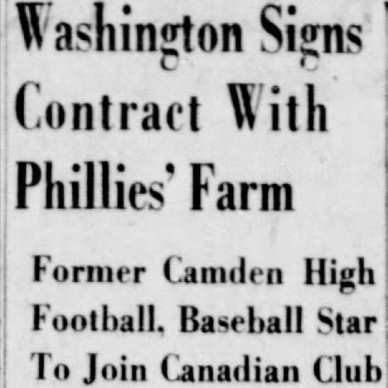 Phillies's tweet photo. Ted Washington was the first Black player signed by the Phils in 1952.

An unexpected call to military service and a shoulder injury later, his professional career was short-lived.

But his legacy and impact was immeasurable. #BlackHistoryMonth