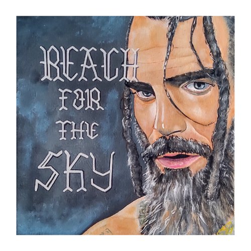 Jay Briscoe inspirational canvas! 'Reach for the sky' #jay #briscoe #motivationalquotes ##jaybriscoe #Motivation #inspiration #reachforthesky #quote #life #handpainted #happiness #rohwrestling #loveyourself #wrestling #goals #inspirational #positivity #canvas