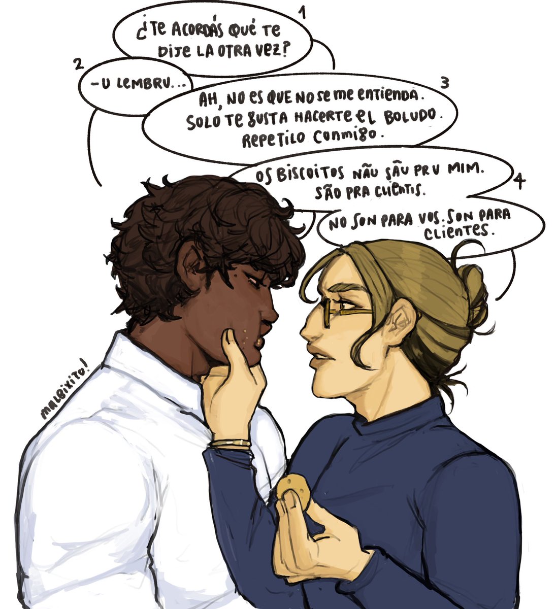 MALBIXITO's tweet photo. BRURU PARA LA REINA @Anhue_ ‼️‼️🇧🇷🇺🇾
Lucho no sabe cómo acercarse al office siren de la empresa y decide mejor comerse las galletitas del lobby del despacho (?) igual es efectivo
#bruru #latinhetalia https://t.co/nVJznePdQP