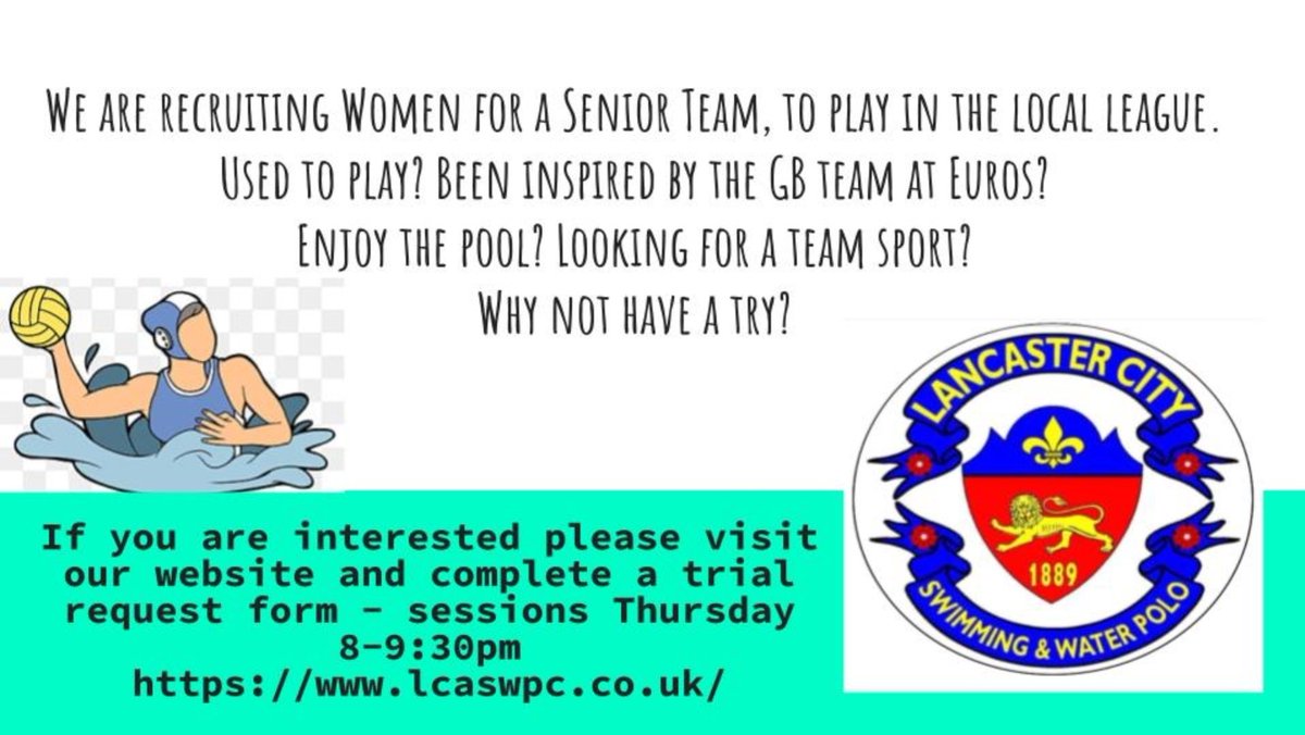 LASWPC's tweet image. We are recruiting for a new ladies team, if you like being in the water and want to try something new book a trial now.
