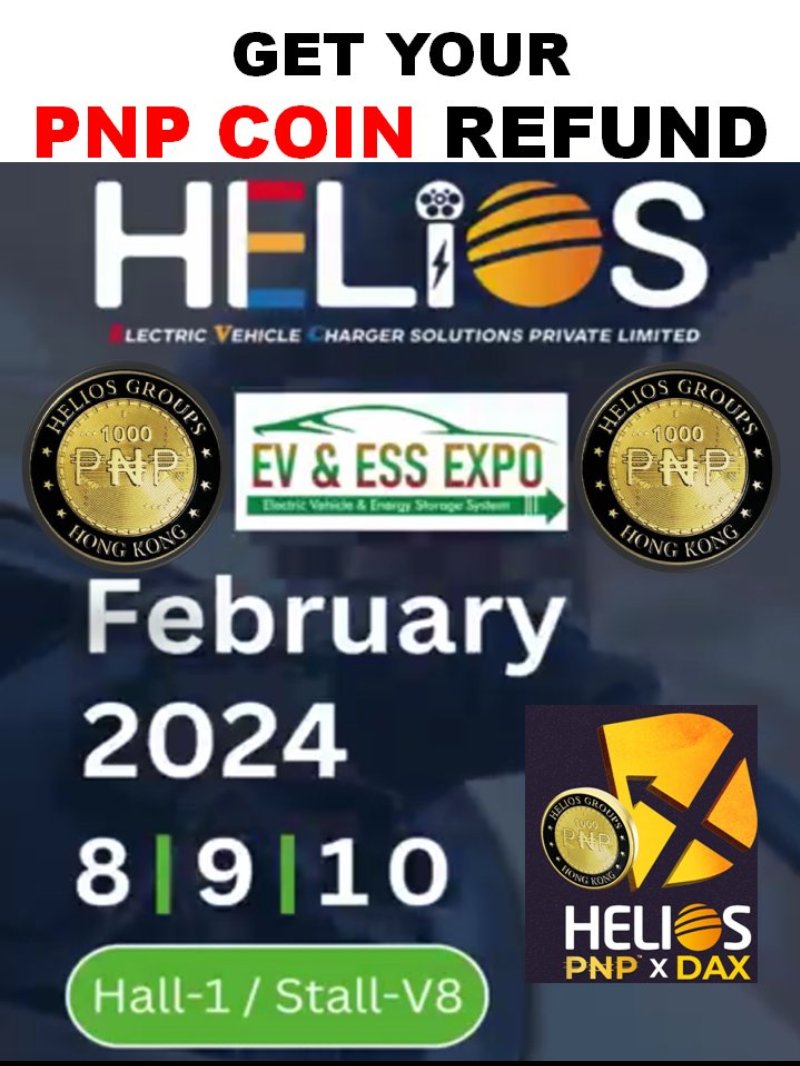 PNP COIN WILL BE @ EV & ESS EXPO @ THE CHENNAI TRADE CENTRE

#evexpodelhi2024 #electricvehicles #pnpcoin #heliosevc #sustainablefuture #InnovationInMotion #CleanEnergyRevolution #EVExpo #eventplanner
#gogreen #electricvehicles #greenenergy #PollutionFreeNation