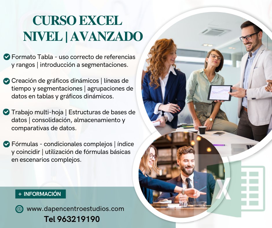 DAPENFORMACION's tweet photo. ¡Descubre la magia de Excel con nosotros! 🎓 🙌 ¡Únete a nuestra comunidad de Excel! 🤝
Niveles de Excel: Principiante, Intermedio y Avanzado
¡Hola a todos!  ¿Listos para potenciar tus habilidades en Excel? 
#NivelesExcel #AprendeExcel #InnovacionConExcel #cursoexcel #formacion https://t.co/bgtJjQn0kT