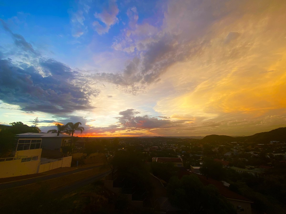 Sunset over Windhoek just now