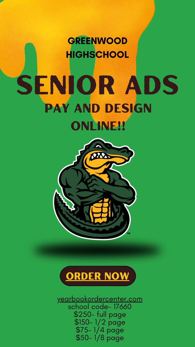 GwoodYbook's tweet image. @ghsgatoraid , time is running out to place a senior ad in the yearbook. Email emili.terry@warren.kyschools.us with questions