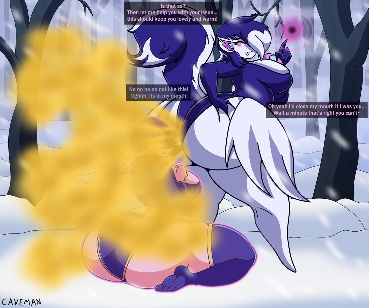 caveman147's tweet photo. Commission for the lovely @grandest_z who wanted to know what would happen to poor Lucy If she found herself in the territory of his very own Gardevoir Skunk OC Amethyst https://t.co/joqkeP7Hq9