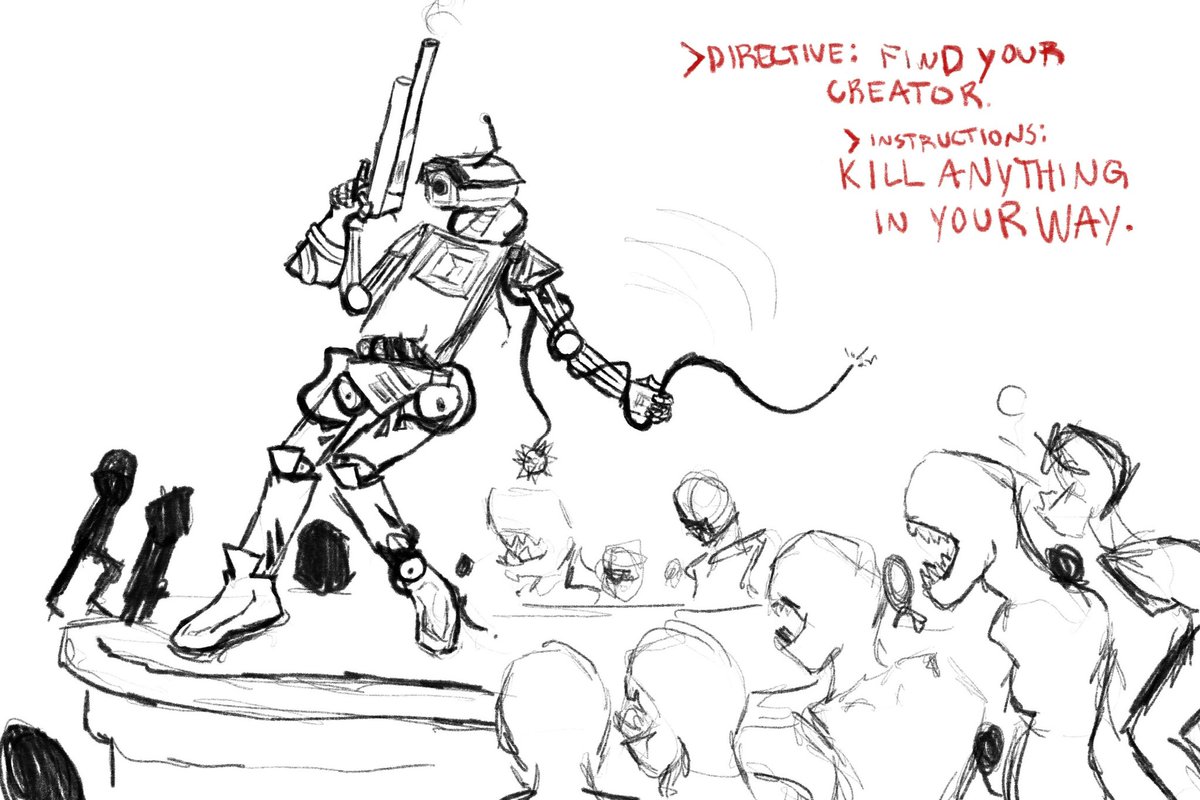 ssolveigrart's tweet photo. ultrakill brainrot going apeshitt so have a machine oc ive been passively generating https://t.co/DHTY1KqCJV