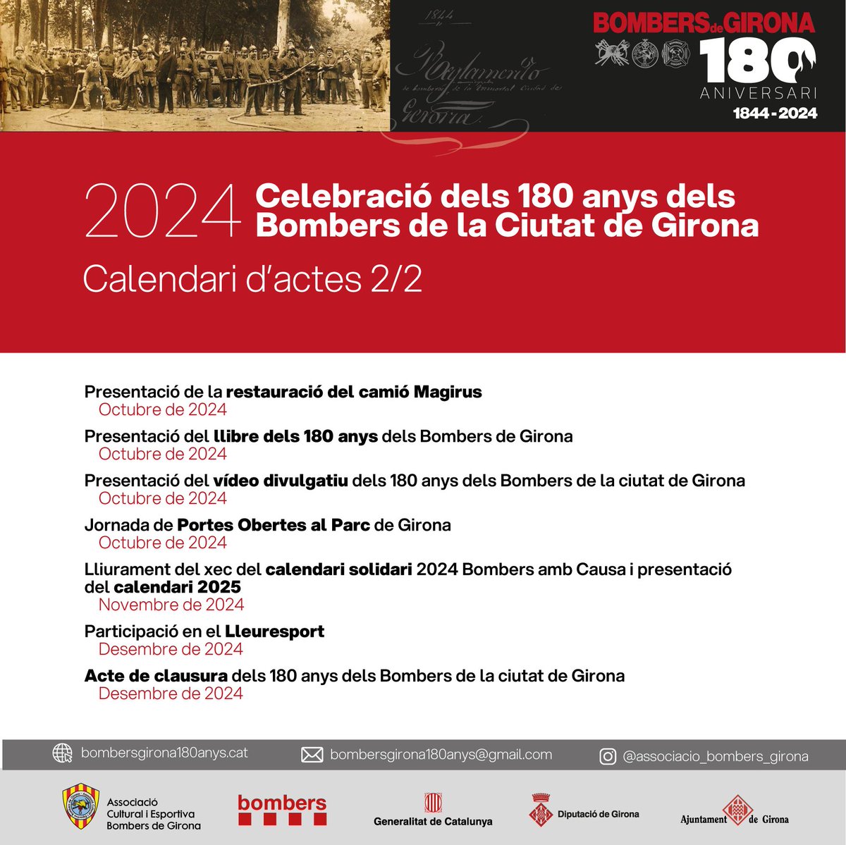 Litus23's tweet photo. @KRLS President. Tant de bo el poguem veure en algun moment d'aquest any celebrant amb nosaltres el 180é aniversari dels bombers a la ciutat de Girona. @Girona_Cat @bomberscat https://t.co/DEdFnYaJaa