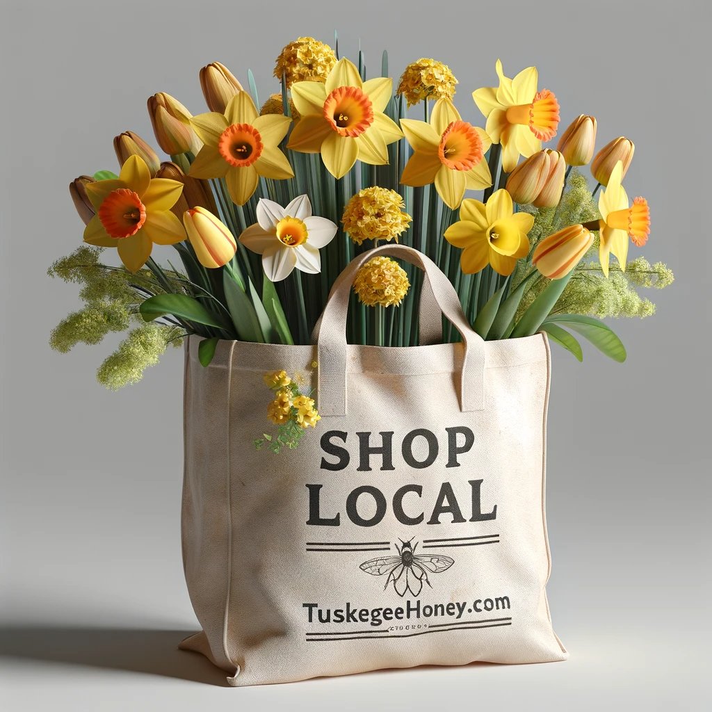 Shop our Local daffodil and tulip bouquets!

#tuskegeehoney
#tuskegee
#localflowers
#flowers
#valentinesday
#valentineday