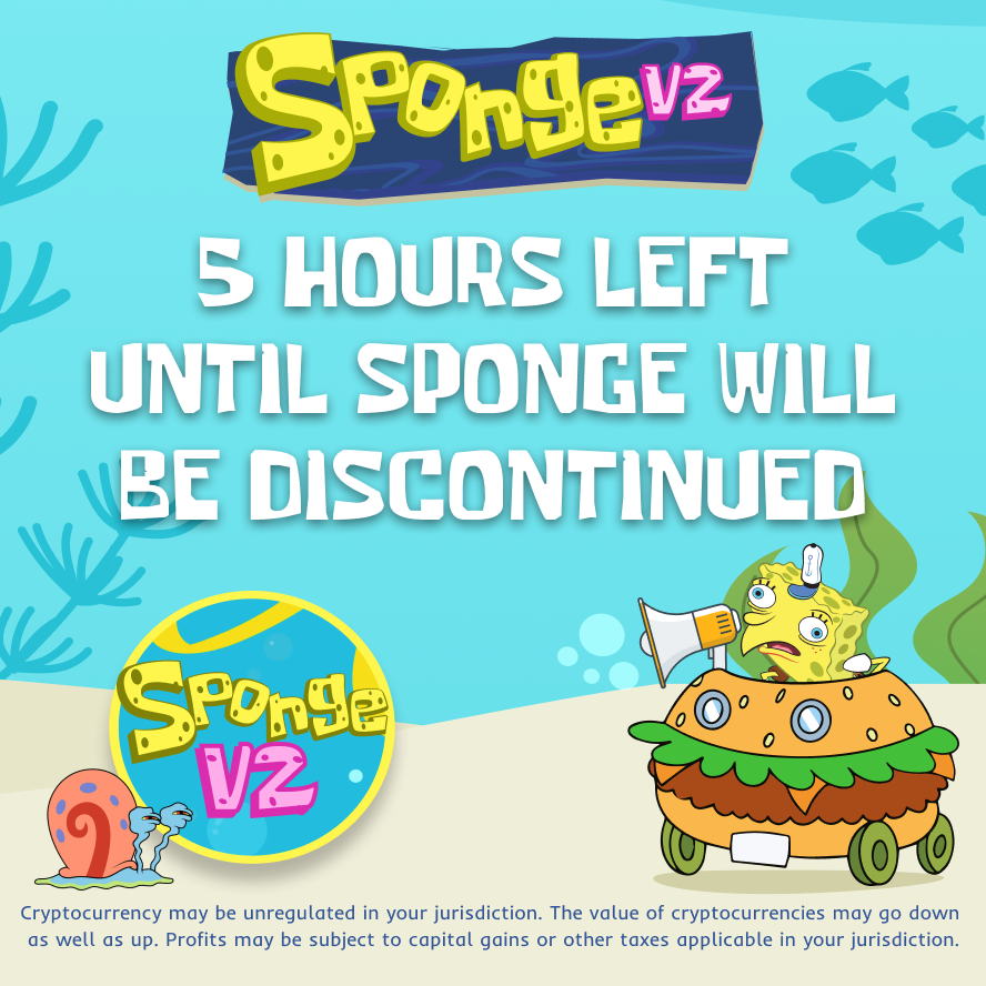 spongeoneth's tweet photo. 📣 Only 5 hours left until the #SpongeV2 transition!

You need to stake your $SPONGE tokens now before 11 PM UTC.

If you do not move and stake your SPONGE V1 tokens before the deadline, you will not receive SPONGE V2. 

GO GO GO 🚀

#SPONGE #MemeCoin #100x #Alts #Presale https://t.co/Ky7cRDFLpq