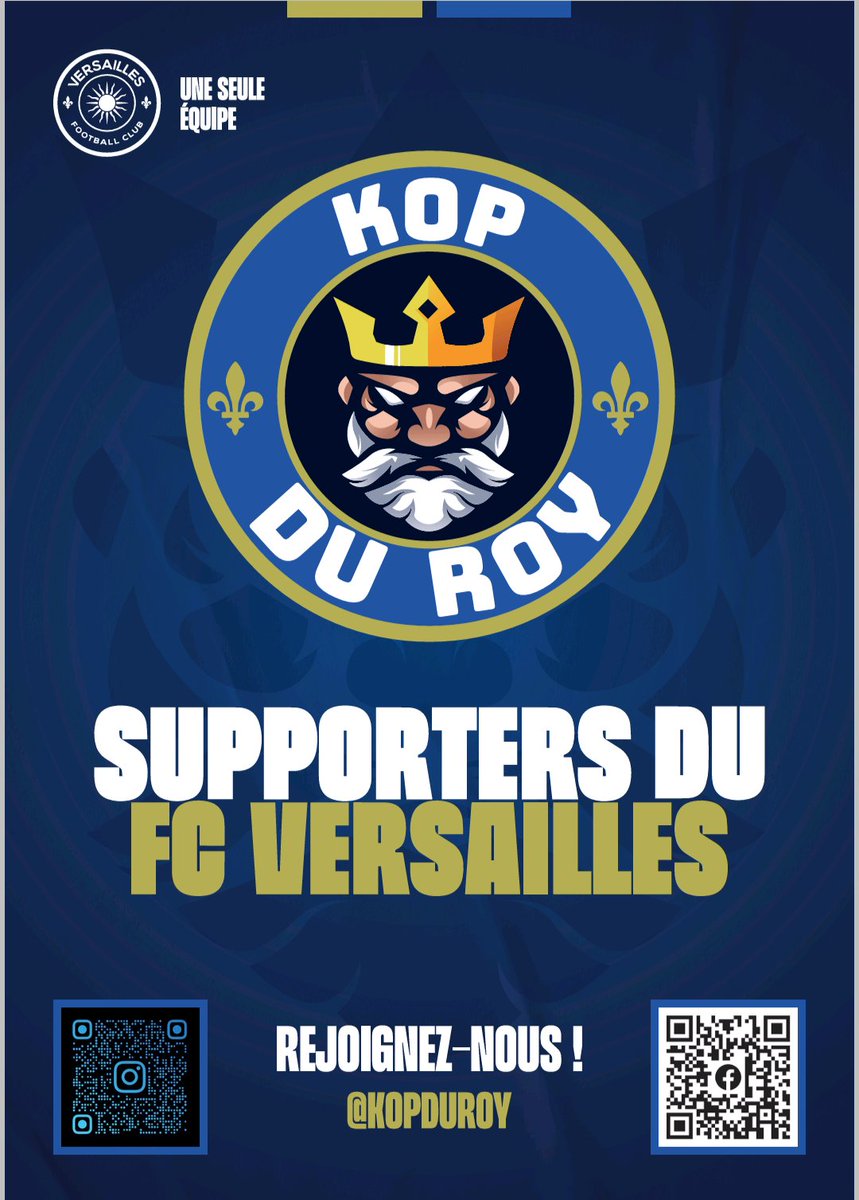 KopduRoy's tweet photo. 🚨NOUS CHANGEONS DE TRIBUNE🚨
Afin de respecter nos valeurs de Kop amical, familial et ouvert à tous, nous serons jusqu'à la fin de la saison dans la tribune présidentielle de Jean Bouin.
Contactez-nous pour des places offertes ou adhésion. Vous serez les bienvenus
#versailles https://t.co/3GczAG1XZJ