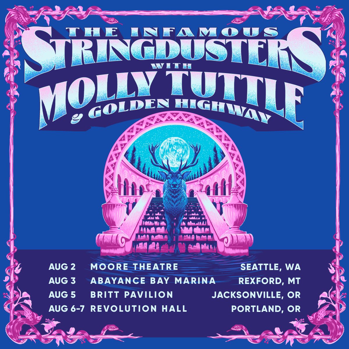 Summer just got a little sweeter… we are excited to announce that we will be hitting the road with @mollytuttle and Golden Highway for five shows across the Pacific Northwest.