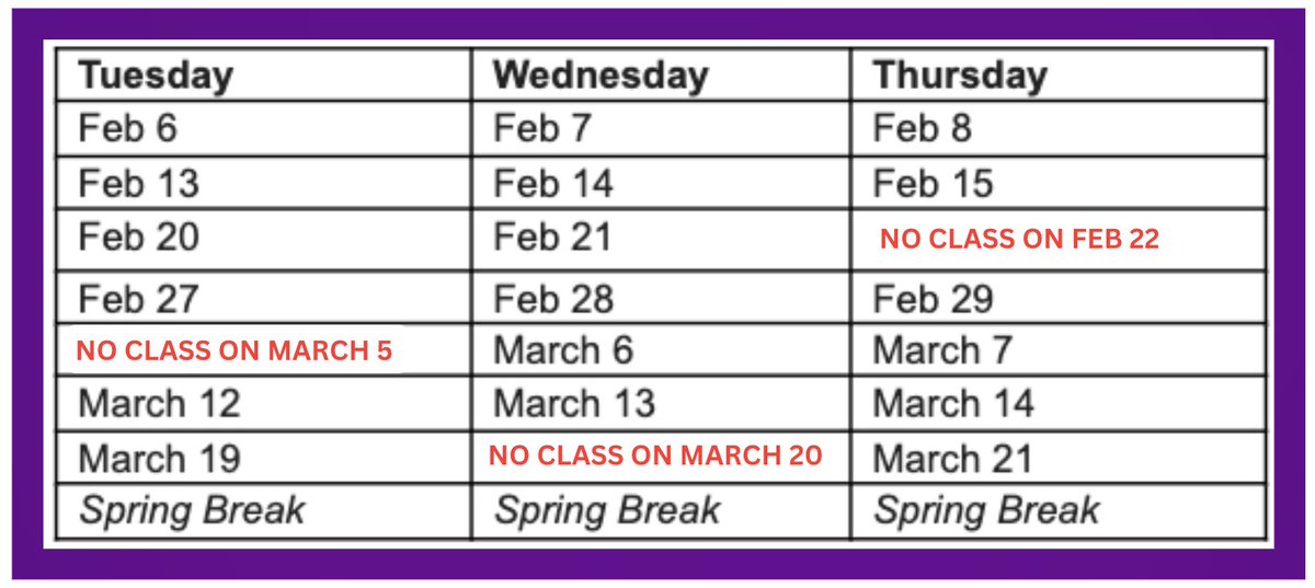 📷 Reminder 📷
ASEP Classes start tomorrow! Please make note of the schedule below as some classes may be different than others.  More info can be found on our website here: gpepta.org/spring24asep

<a href="/GoshenPostES/">Goshen Post ES</a>