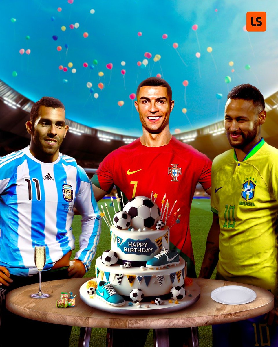 February 5th has produced some talent 🥰 Happy Birthday Ronaldo, Neymar AND Tevez 🎇🎇
