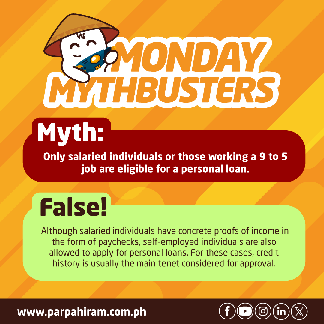 PH_Pahiram's tweet photo. Monday Mythbusters❗❗❗

Don't forget to like👍🏻, share✍🏻 and follow😍 us on Facebook, Instagram, Twitter and Youtube for more❗

#ParPahiram #ParPahiramLoans #SayNoToPredatoryLoans #Loansph #MondayMythbusters https://t.co/PZdIgtmW7X