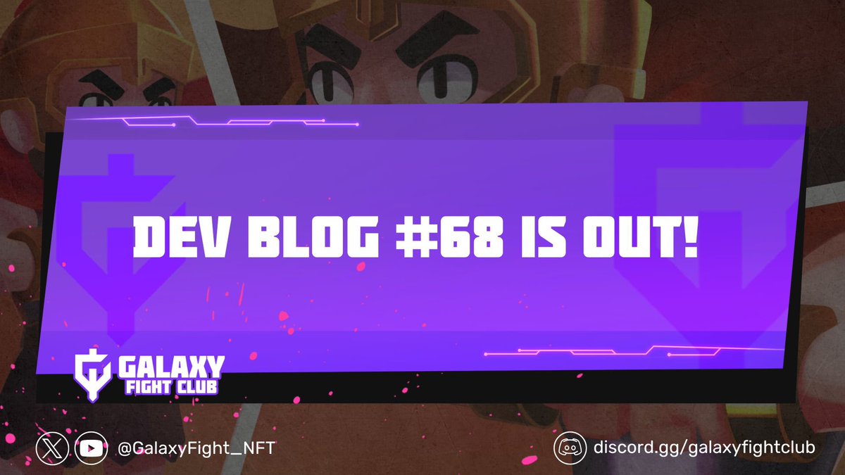 Gm Fighters! ⚔️

New Dev Blog is available!

Check it out: galaxyfightclub.medium.com/dev-blog-68-4a…