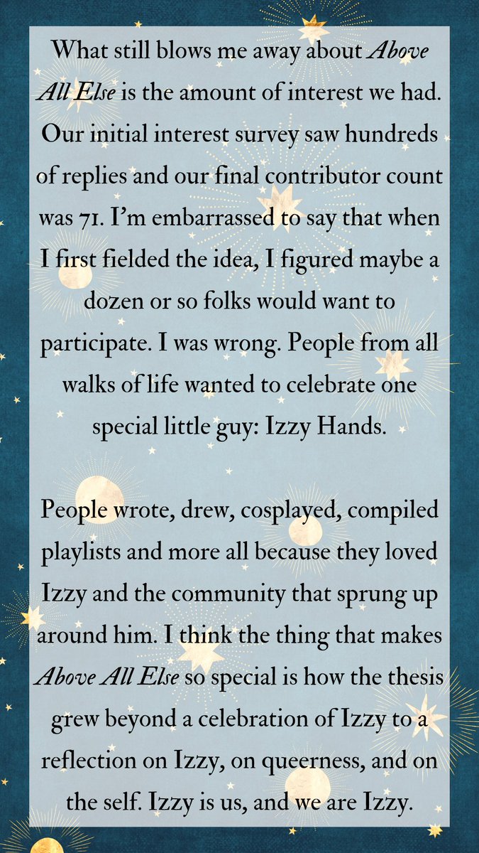 IzzyHandsZines's tweet image. On a special anniversary, a very special (and final) update from the Above All Else crew: 1/5