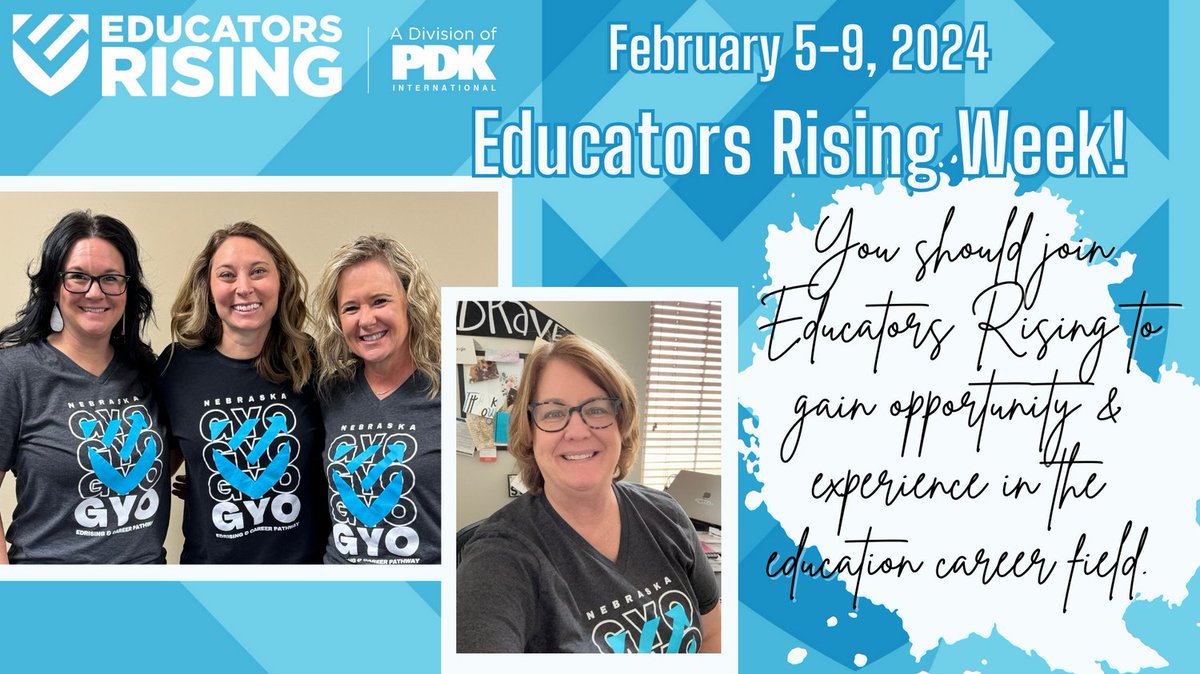 <a href="/esu6pd/">ESU 6 PD</a> and <a href="/esu9pd/">ESU9 PD</a> showing their support to Grow Your Own Educators in Nebraska during #EdRising24 week! <a href="/EducatorsRising/">Educators Rising</a> #gyoNE